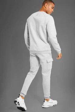 Flash Sale boohooMAN Man Active Gym Cargo Jogger grey marl