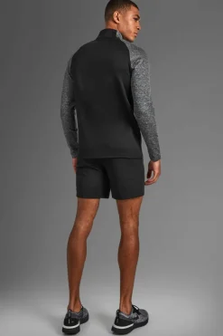 Best Sale boohooMAN Man Active Gym Funnel Neck Short Set black