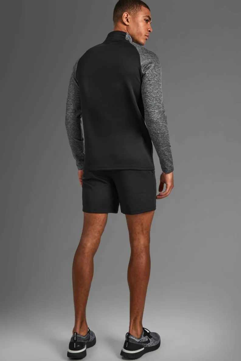Best Sale boohooMAN Man Active Gym Funnel Neck Short Set black