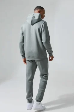 Clearance boohooMAN Man Active Gym Hooded Tracksuit charcoal
