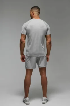 Flash Sale boohooMAN Man Active Gym Lightweight Marl T-Shirt grey marl
