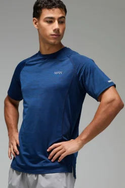 Clearance boohooMAN Man Active Gym Lightweight Marl T-Shirt midnight