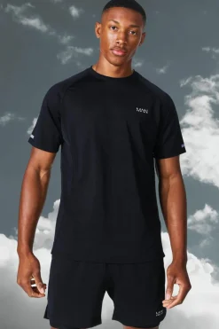 Cheap boohooMAN Man Active Gym Lightweight Marl T-Shirt black
