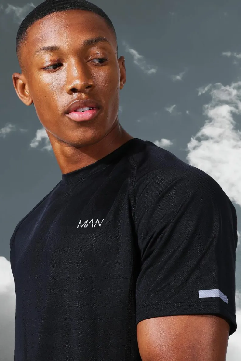 Cheap boohooMAN Man Active Gym Lightweight Marl T-Shirt black