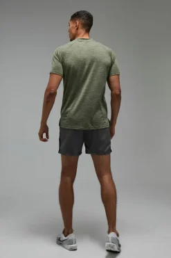 Best boohooMAN Man Active Gym Lightweight T Shirt khaki