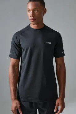 Clearance boohooMAN Man Active Gym Raglan Regular Fit T-shirt black