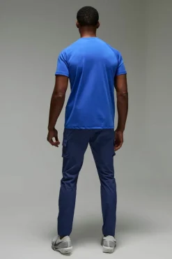 Best boohooMAN Man Active Gym Technical Tapered Cargo Jogger navy