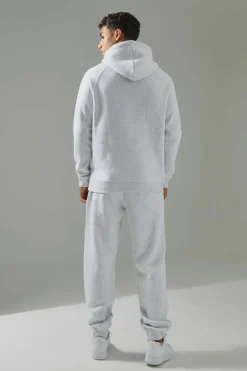 Flash Sale boohooMAN Man Active Hoodie & Jogger Tracksuit light grey