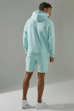 Cheap boohooMAN Man Active Hoodie & Short Tracksuit sage