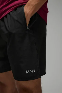 Discount boohooMAN Man Active 7inch Perforated Grid Short black
