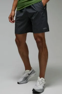 Outlet boohooMAN Man Active 7inch Perforated Grid Short charcoal