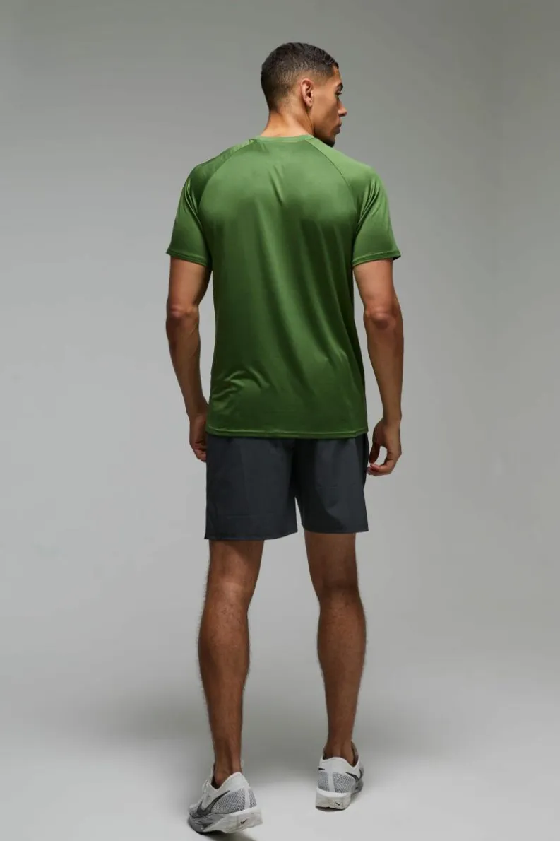 Outlet boohooMAN Man Active 7inch Perforated Grid Short charcoal