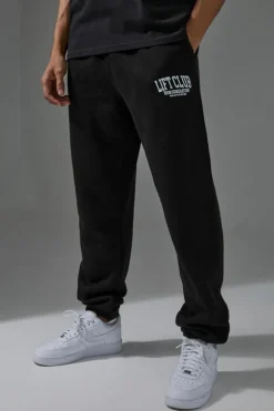 Online boohooMAN Man Active Lift Club Oversized Jogger black