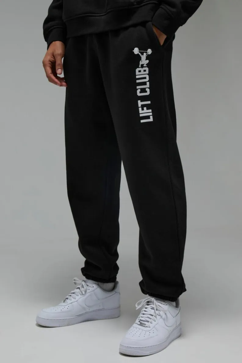 Cheap boohooMAN Man Active Lift Club Oversized Jogger black