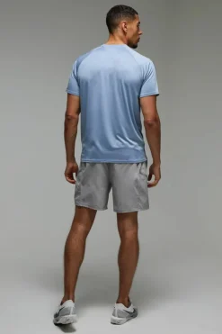 Best Sale boohooMAN Man Active Lightweight Essentials Gym Raglan T-shirt steel