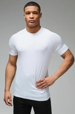 Clearance boohooMAN Man Active Lightweight Essentials Gym Regular Fit Raglan T-shirt white
