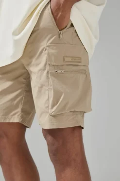 Flash Sale boohooMAN Man Active Lightweight 5inch Slim Cargo Shorts taupe