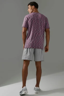 New boohooMAN Man Active Lightweight Space Dye Marl Short Sleeve T-shirt multi