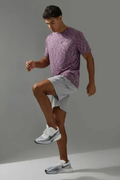 New boohooMAN Man Active Lightweight Space Dye Marl Short Sleeve T-shirt multi