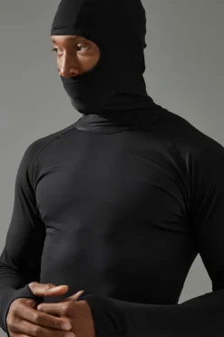 Cheap boohooMAN Man Active Long Sleeved Head Cover Base Layer black