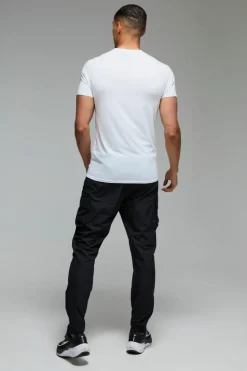 Cheap boohooMAN Man Active Muscle Fit Raglan Performance T-shirt 2 Pack multi