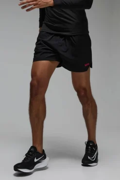 Best boohooMAN Man Active Neon Logo 5inch Short black