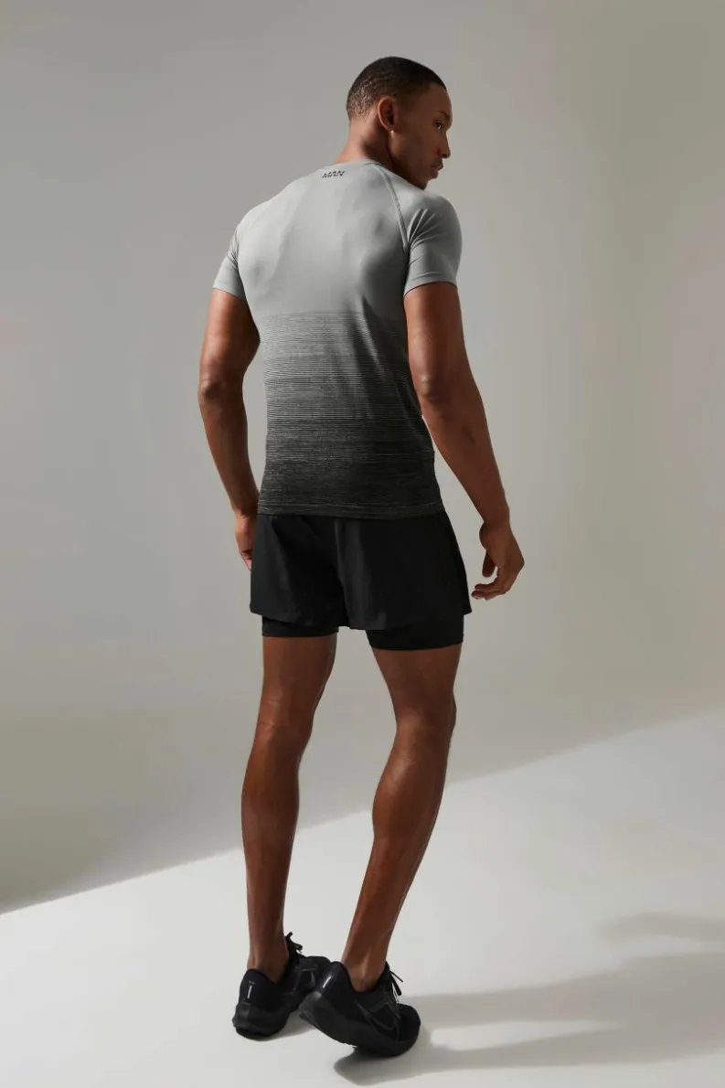 Flash Sale boohooMAN Man Active Ombre Seamless Muscle Fit T-shirt charcoal