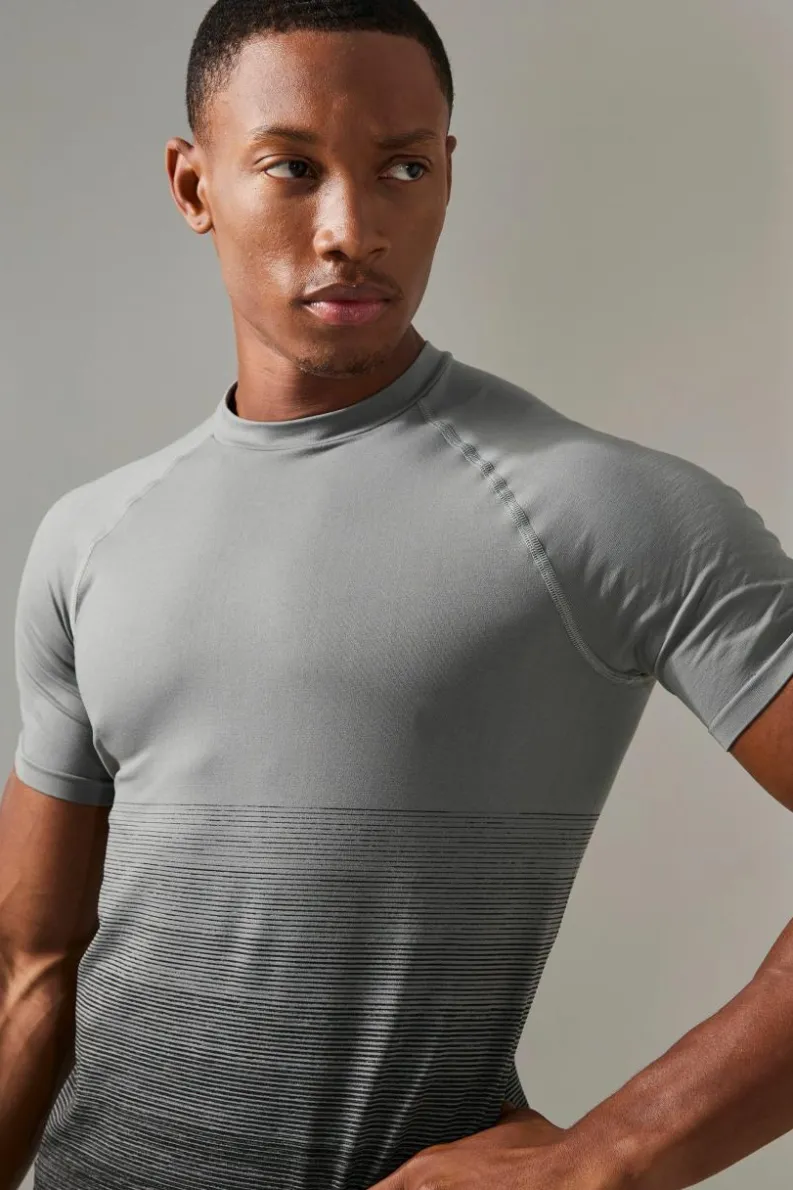 Flash Sale boohooMAN Man Active Ombre Seamless Muscle Fit T-shirt charcoal