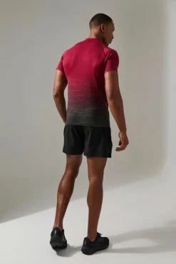Best boohooMAN Man Active Ombre Seamless Muscle Fit T-shirt berry