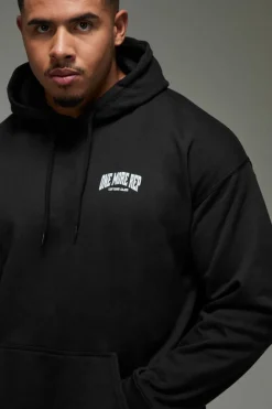 Best boohooMAN Man Active One More Rep Oversized Hoodie black