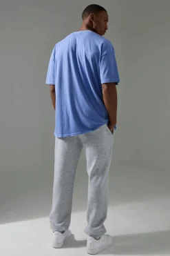 Best boohooMAN Man Active One More Rep Oversized Over-dye T-shirt blue