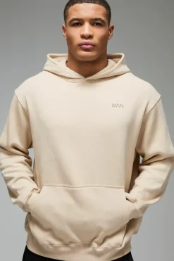 Discount boohooMAN Man Active Oversized Hoodie sand