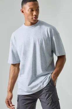 Flash Sale boohooMAN Man Active Oversized One More Rep T-shirt grey marl