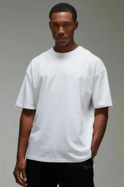 Fashion boohooMAN Man Active Oversized One More Rep T-shirt white