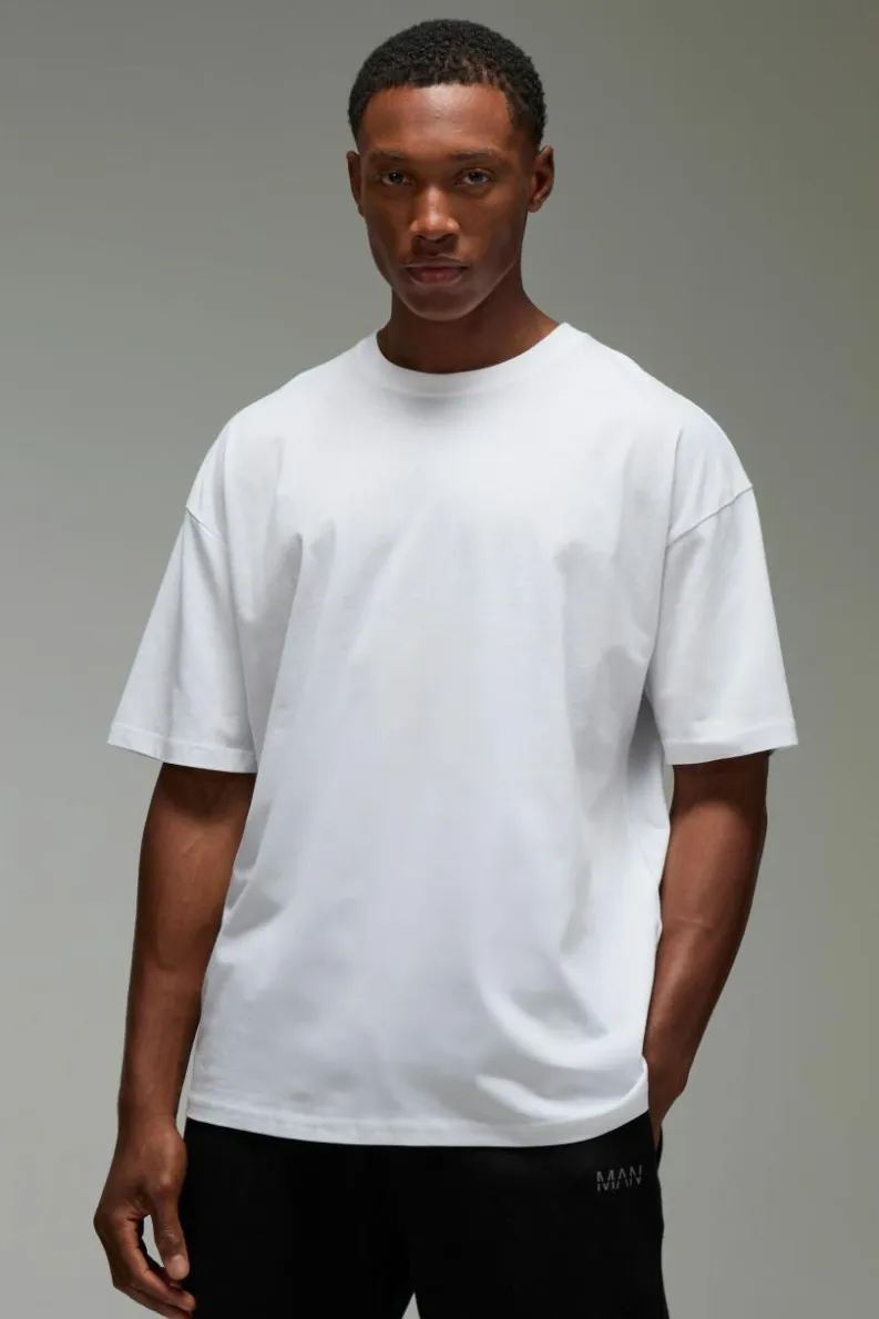 Fashion boohooMAN Man Active Oversized One More Rep T-shirt white