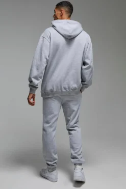 Flash Sale boohooMAN Man Active Oversized UFC Puff Print License Hoodie grey marl