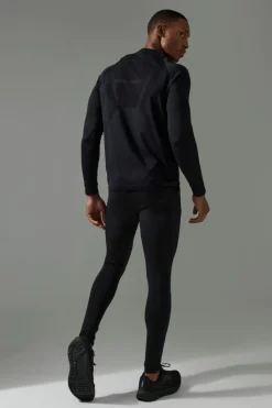 Online boohooMAN Man Active 2 Pack Base Layer Legging black