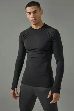 Store boohooMAN Man Active 3 Pack Long Sleeved High Neck Base Layer multi