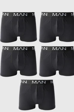 Cheap boohooMAN Man Active Performance Boxer 5 pack black