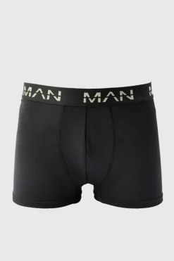 Shop boohooMAN Man Active Performance Boxer 3 pack multi