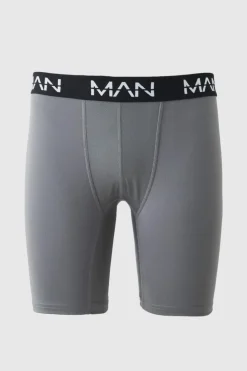 Outlet boohooMAN Man Active Performance 7inch Long 3 Pack Boxer grey