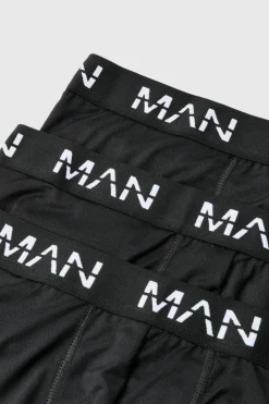 Sale boohooMAN Man Active Performance 3 Pack Boxer black