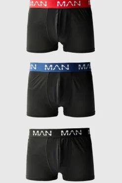 Best Sale boohooMAN Man Active Performance 3 Pack Boxer Coloured Waistband multi