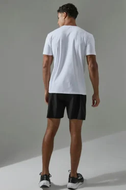 Shop boohooMAN Man Active Performance Regular Fit T-shirt white