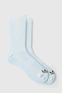 Sale boohooMAN Man Active Performance Trail Crew Sock white