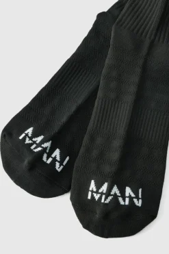 Sale boohooMAN Man Active Performance Trail Ankle Sock black