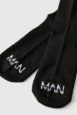 Outlet boohooMAN Man Active Performance Trail Crew Sock black