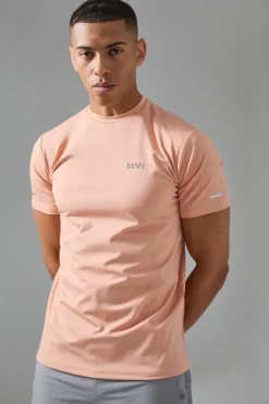 Hot boohooMAN Man Active Performance T-shirt coral