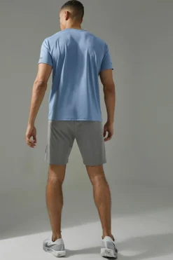 Discount boohooMAN Man Active Performance T Shirt & Short Set steel