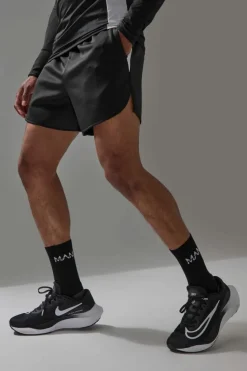 Hot boohooMAN Man Active Pro 5inch Side Split Runner Shorts black